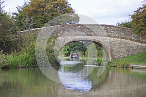 Old stone bridge over canal