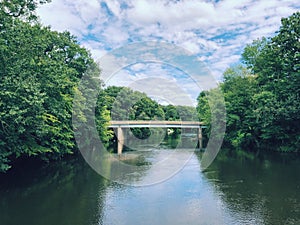 An old stone bridge over Farmington River