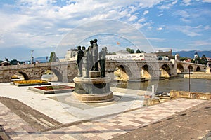 Old Stone Bridge Over Vardar River