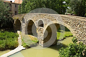 Old stone bridge in Vic photo