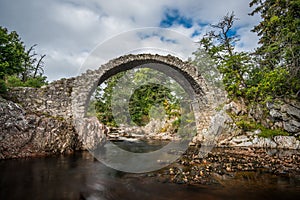 Old stone bridge in the village of Cartridge, Scotland