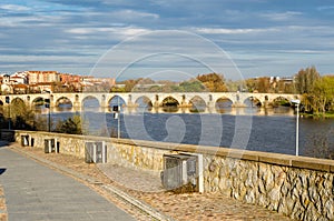 Old stone bridge in Zamora, Spain