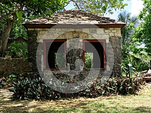 Old Stone Building in Tropical Setting