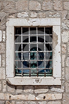 Old stone building windov protection prison