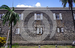 Old stone castle in Port Louis, Mauritius