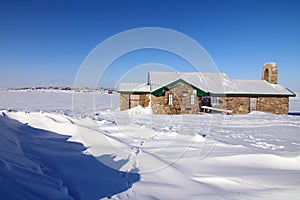 Old stone church at Cambridge Bay, Nunavut