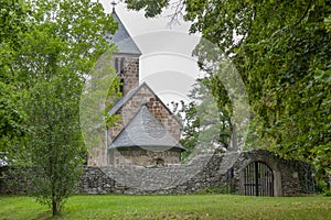 Old stone church in Nagyborzsony, Hungary