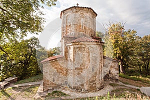 Old stone church of Nekresi Orthodox monastery in Alazani valley, Georgia. The monastery was erected in 4th century