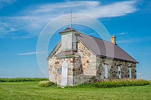 The Old Stone Church outside Abernethy, Saskatchewan