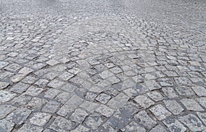Old stone construction coblestone surface rock background