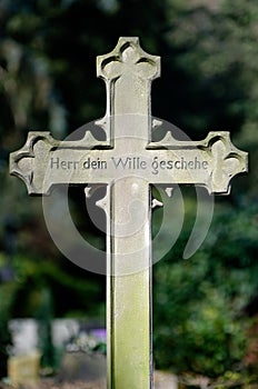 Old stone cross, lord thy will be done
