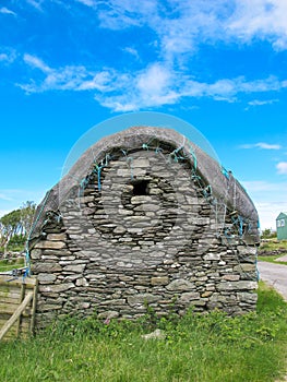 Old Stone debilitated thatched cottage