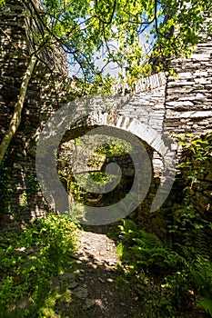 Old stone flying buttresses