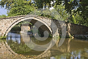 Old stone footbridge at Greece photo