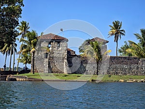 Old stone fortress on Rio Dulce, Guatemala