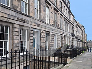 Old stone Georgian style townhouses
