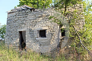 Old stone home on Kansas prairie