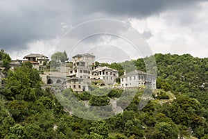 Old stone houses in the village Vitsa of Zagoria, Epirus, Western Greece