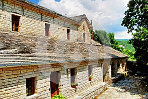 Old stone-made church of Taxiarhes at Vitsa village