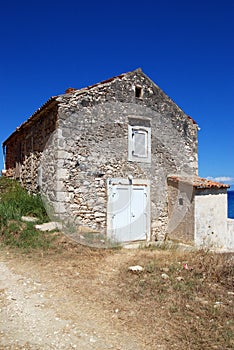 Old stone made house on the island Susak near Mali Losinj