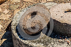 Old stone millstones