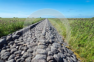 Old stone mole, Ainazi, Latvia on the border with Estonia