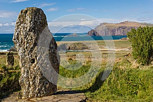 Old stone monument. Dingle Peninsula Ireland photo