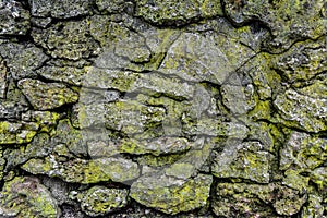 Old stone with moss texture