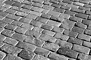 Old stone pavement pattern.