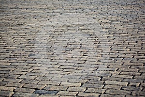 Old stone pavement in Red Square