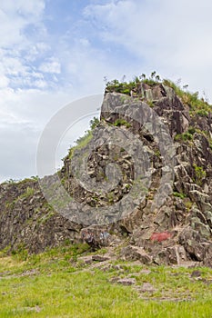 Old Stone quarry in Morro do Gaucho mountain landscape photo