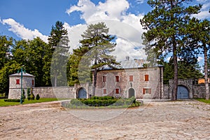 Old stone residence in Cetinje, Montenegro.