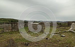 Old Stone Ruins in Iceland on an Overcast Day