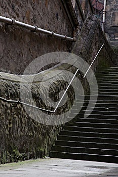 Old stone staircase, Edinburgh, Scotland