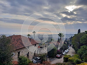 An old stone street in Rosh Pinna, Israel