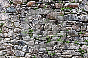 An old stone wall from the Middle Ages