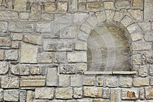 Old Stone Wall with Niche