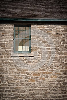 Old Stone Wall and Window Background