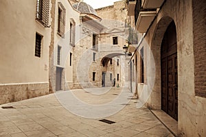 Old, stone-walled city streets