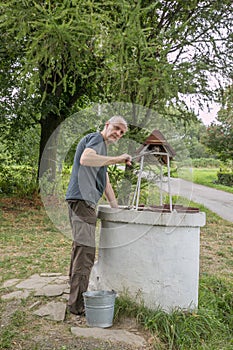 Old, stone, water well