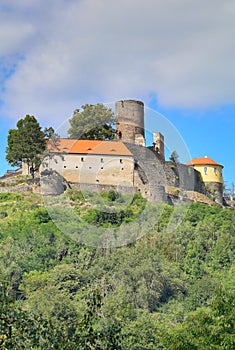 Old stony Svojanov castle in Czech republic