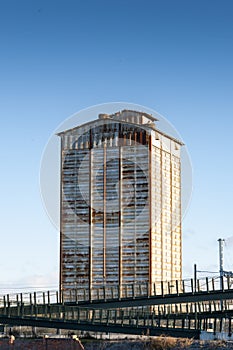 Old storage silo in Palanquinos town photo