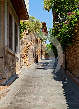 Old street in Antalya, Turkey