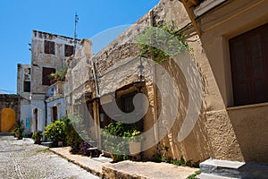 Old Street with buttresses Old Town, Rhodes