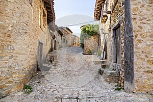 Old street in Calatanazor, Soria, Castile and Leon community, Spain