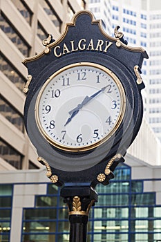 Old street clock in Calgary