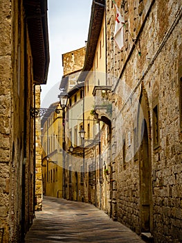 Old street in Colle Val d`Elsa Italy