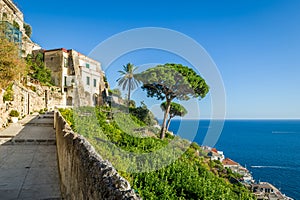 Old street on the hills of Amalfi town