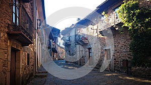 Old street in the historic town of Puebla de Sanabria