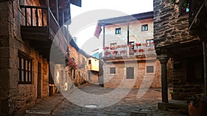 Old street in the historic town of Puebla de Sanabria